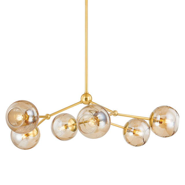 Mitzi TRIXIE Aged Brass 34.75W x 13.25H Chandelier