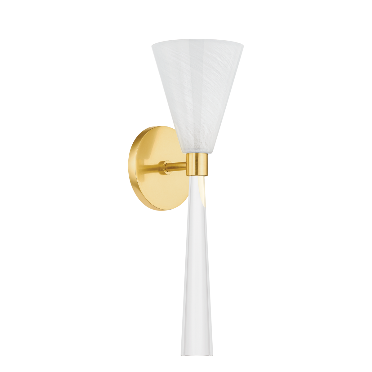 Mitzi AMARA Aged Brass 5.25W x 16.75H Wall Sconce
