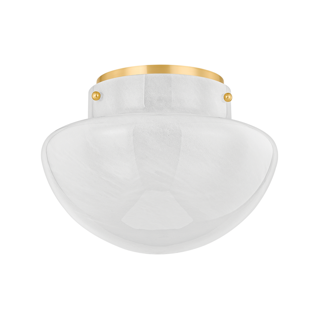 Mitzi LILOU Aged Brass 13W x 9.5H Flush Mount