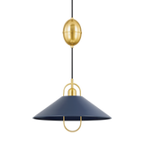 Mitzi MARIEL AGED BRASS/SOFT NAVY 18W x 12H Pendant