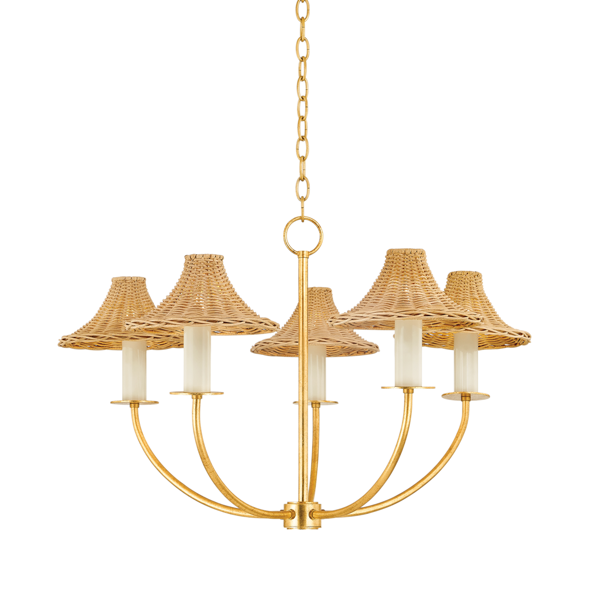 Mitzi TWILA Vintage Gold Leaf 30.25W x 19.75H Chandelier