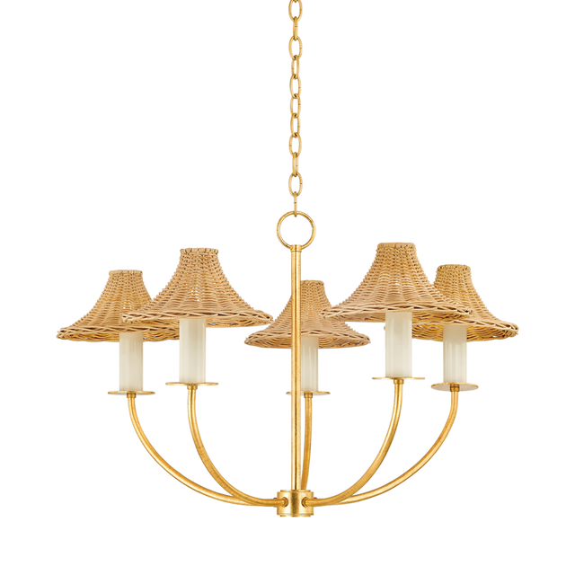 Mitzi TWILA Vintage Gold Leaf 30.25W x 19.75H Chandelier