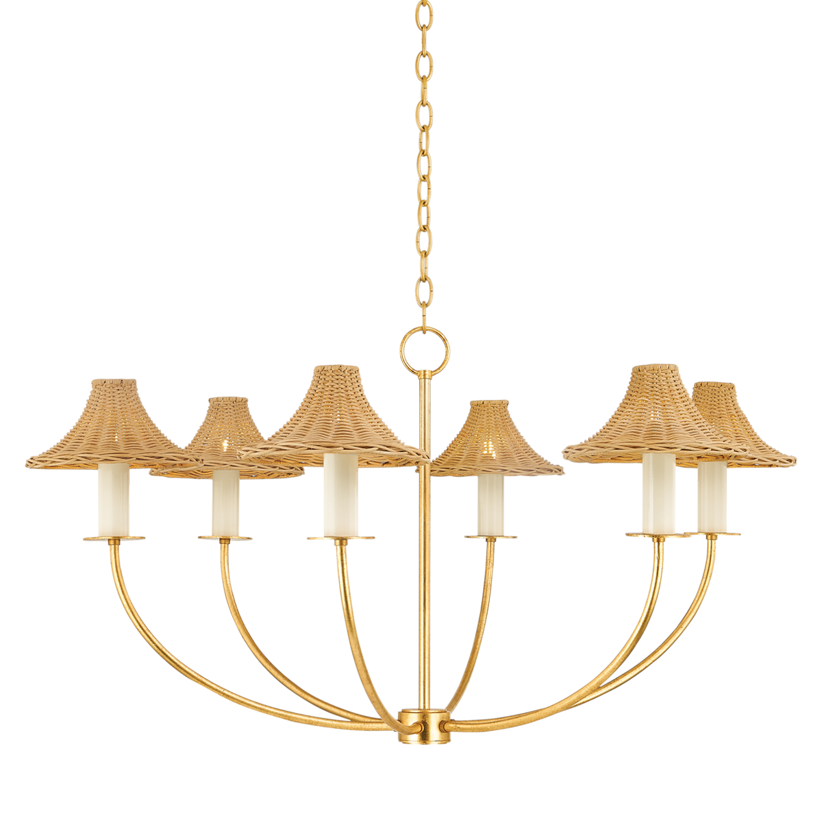 Mitzi TWILA Vintage Gold Leaf 40.25W x 22.25H Chandelier