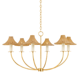 Mitzi TWILA Vintage Gold Leaf 40.25W x 22.25H Chandelier