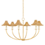 Mitzi TWILA Vintage Gold Leaf 40.25W x 22.25H Chandelier