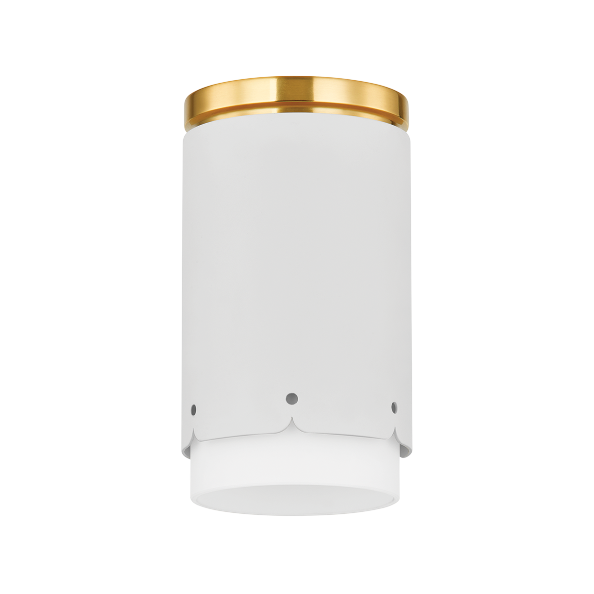 Mitzi ASA AGED BRASS/SOFT WHITE 4.75W x 8.25H Flush Mount