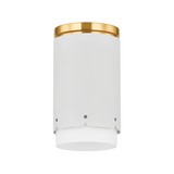 Mitzi ASA AGED BRASS/SOFT WHITE 4.75W x 8.25H Flush Mount