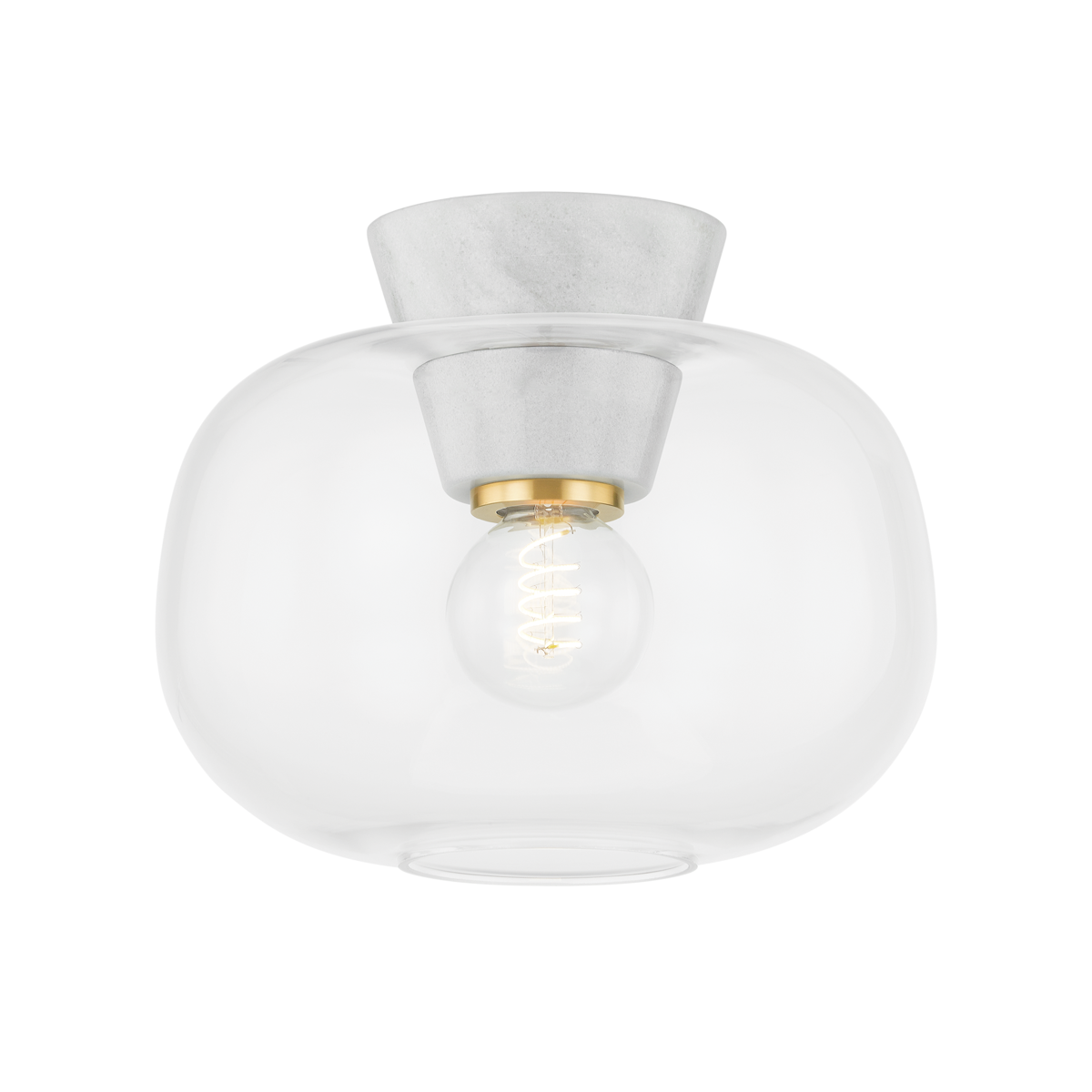 Mitzi ARIELLA AGED BRASS 12W x 10H Flush Mount