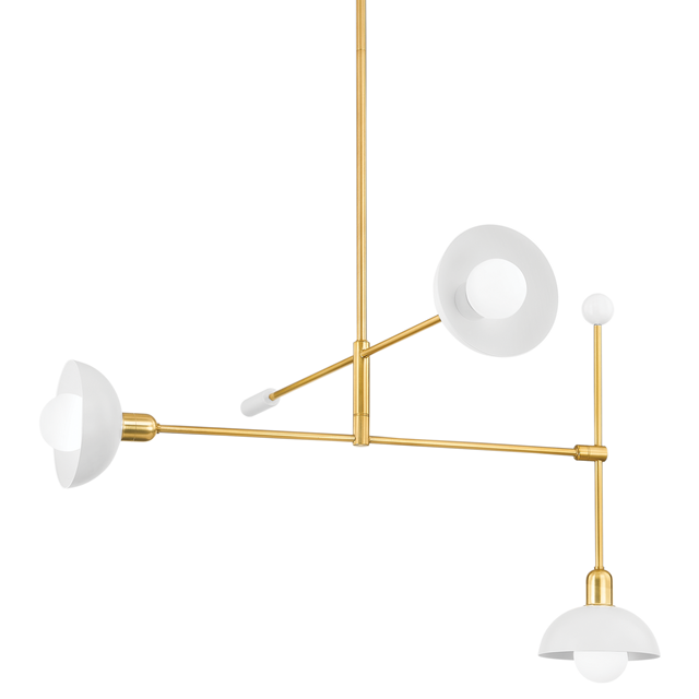 Mitzi BILLIE AGED BRASS/SOFT WHITE 36W x 37.25L x 23.25H Chandelier