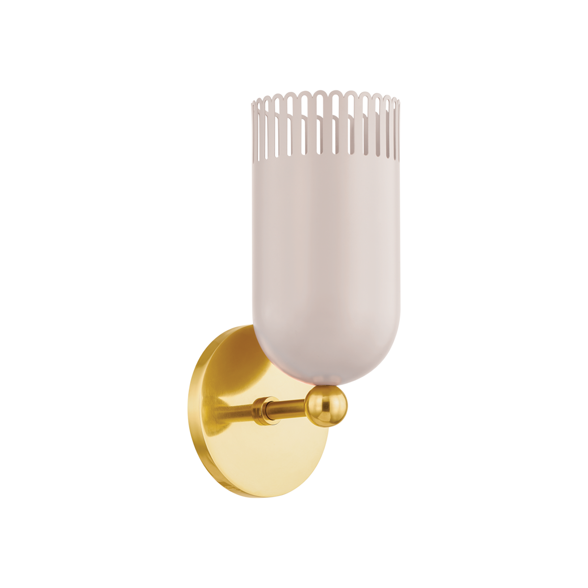 Mitzi Liba Aged Brass/Soft Peignoir 4.75W x 10.25H Wall Sconce