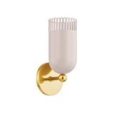 Mitzi Liba Aged Brass/Soft Peignoir 4.75W x 10.25H Wall Sconce