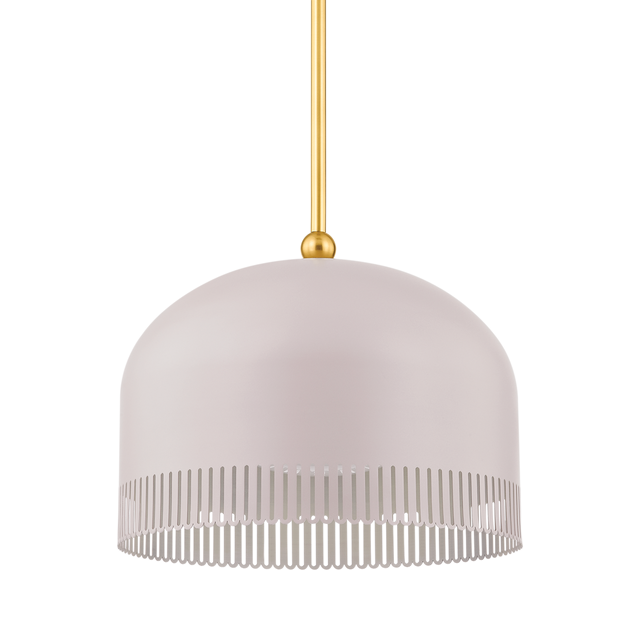 Mitzi Liba Aged Brass/Soft Peignoir 15W x 10.5H Pendant