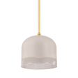 Mitzi Liba Aged Brass/Soft Peignoir 9.75W x 9.5H Pendant