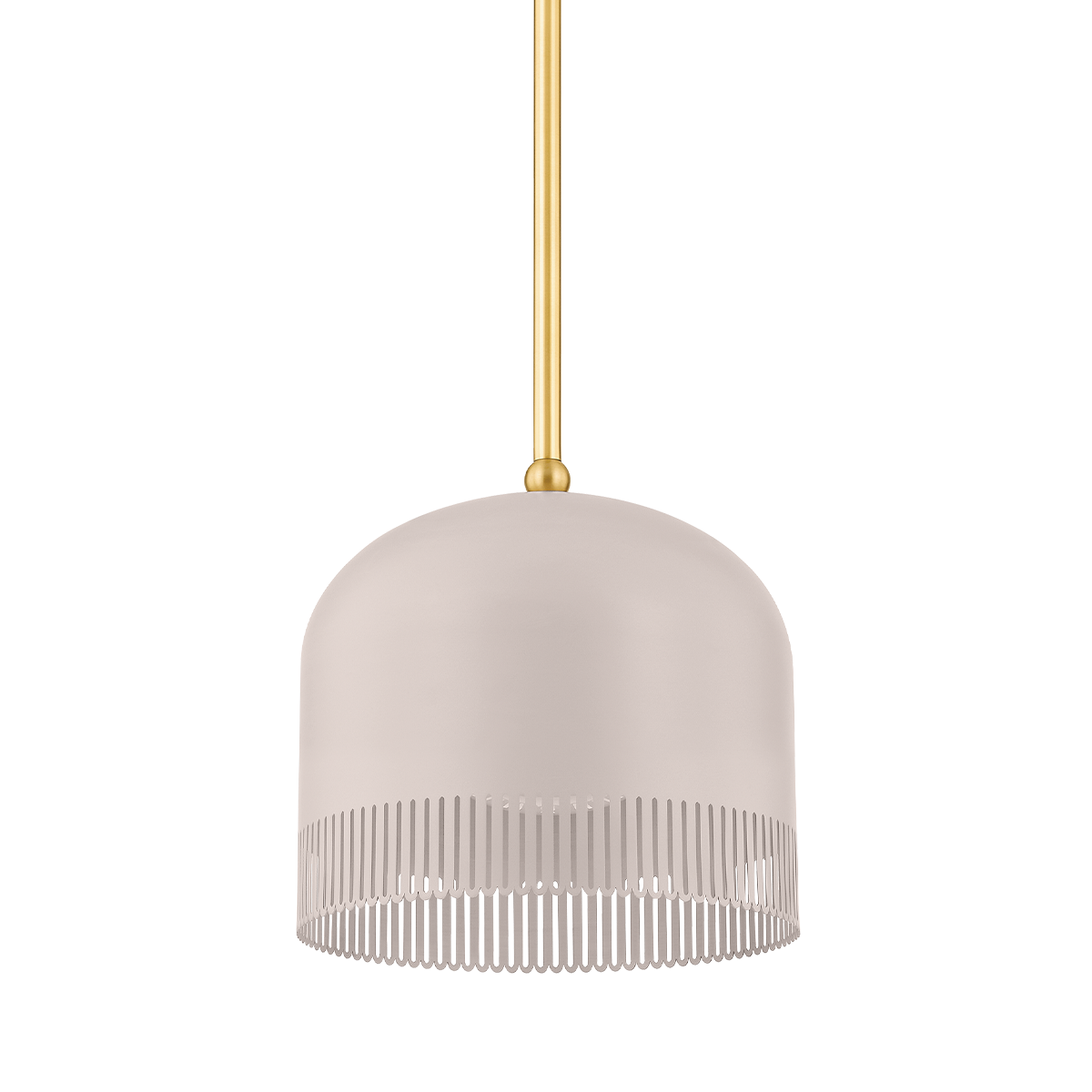 Mitzi Liba Aged Brass/Soft Peignoir 9.75W x 9.5H Pendant