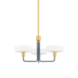 Mitzi Aston Aged Brass/Slate Blue 24.25W x 12.25H Chandelier