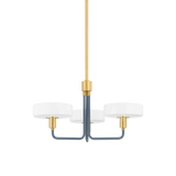 Mitzi Aston Aged Brass/Slate Blue 24.25W x 12.25H Chandelier