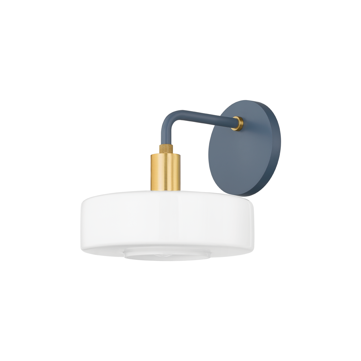 Mitzi Aston Aged Brass/Slate Blue 7.75W x 7.75H Wall Sconce