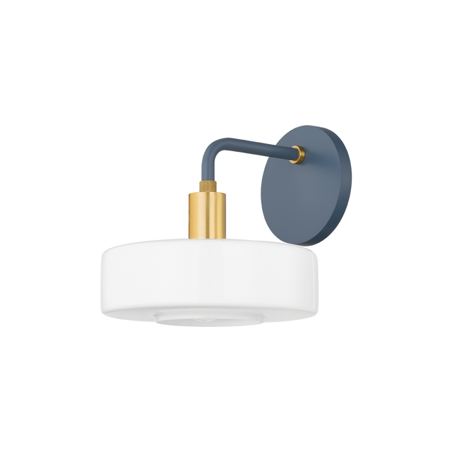 Mitzi Aston Aged Brass/Slate Blue 7.75W x 7.75H Wall Sconce