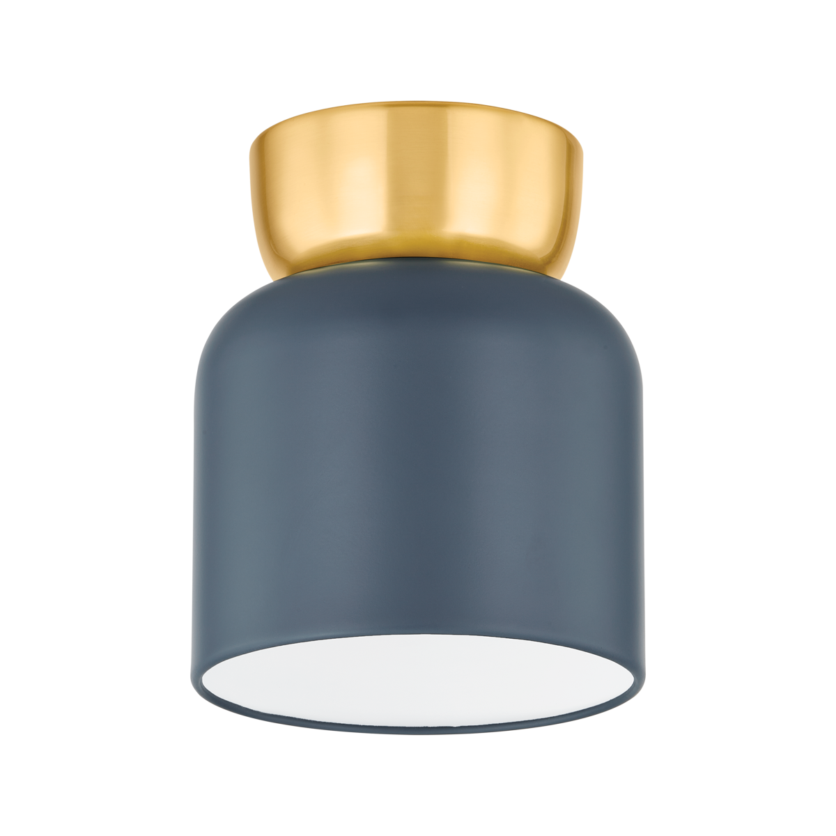 Mitzi Batya Aged Brass/Slate Blue 6.25W x 7.5H Flush Mount