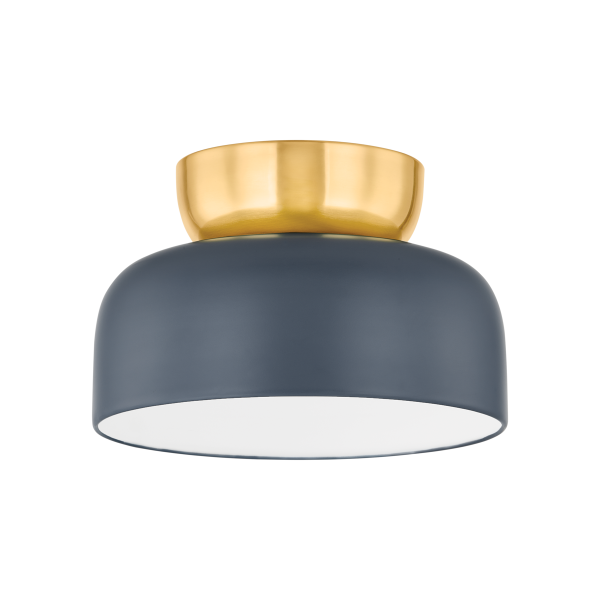 Mitzi Batya Aged Brass/Slate Blue 13W x 8.75H Flush Mount