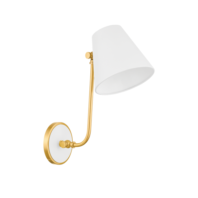 Mitzi Georgann AGED BRASS/SOFT WHITE 7W x 15.5H Wall Sconce