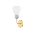Mitzi DOREEN AGED BRASS/SOFT PEIGNOIR 5.25W x 13.25H Wall Sconce