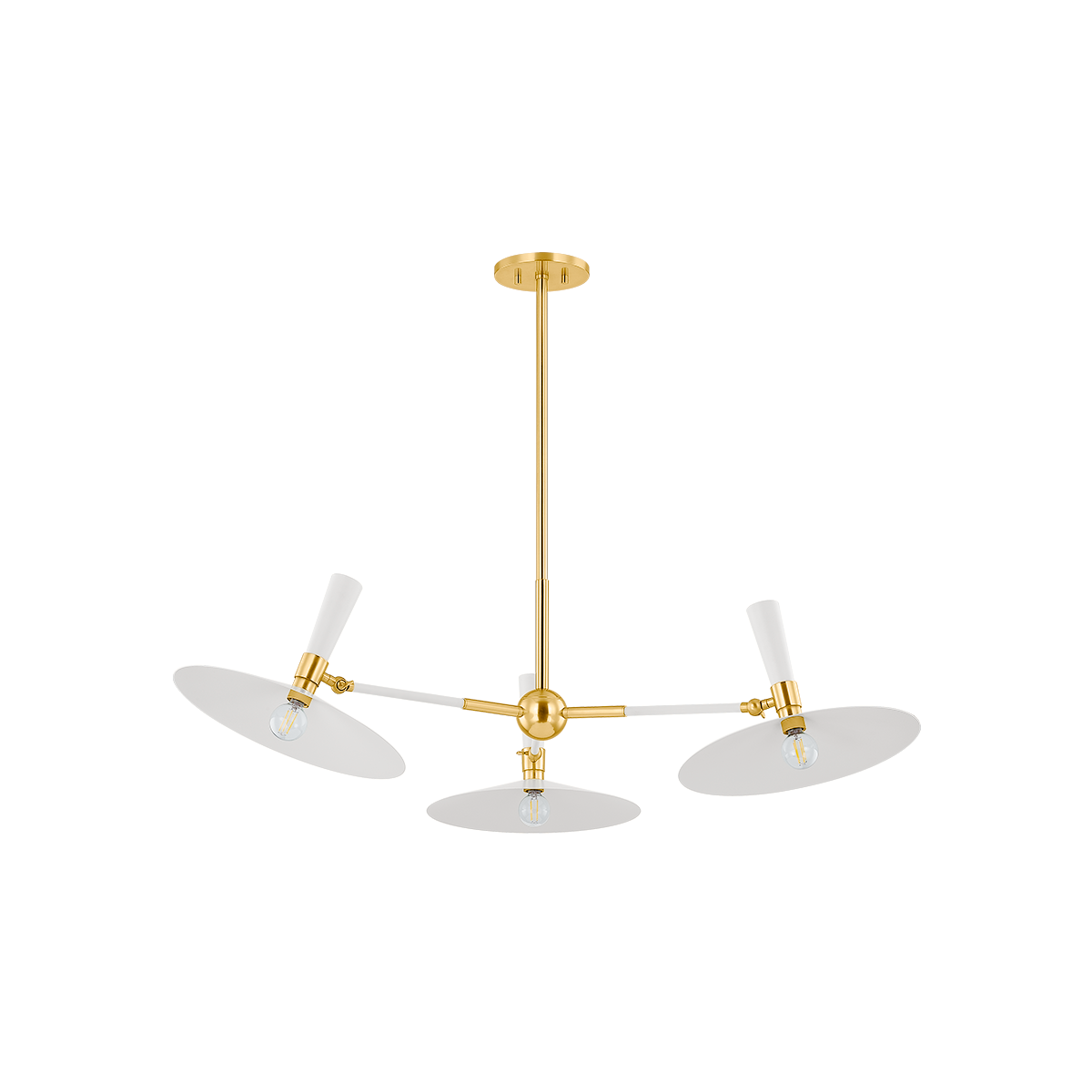 Mitzi MILENA AGED BRASS/SOFT CREAM 42W x 12H Chandelier