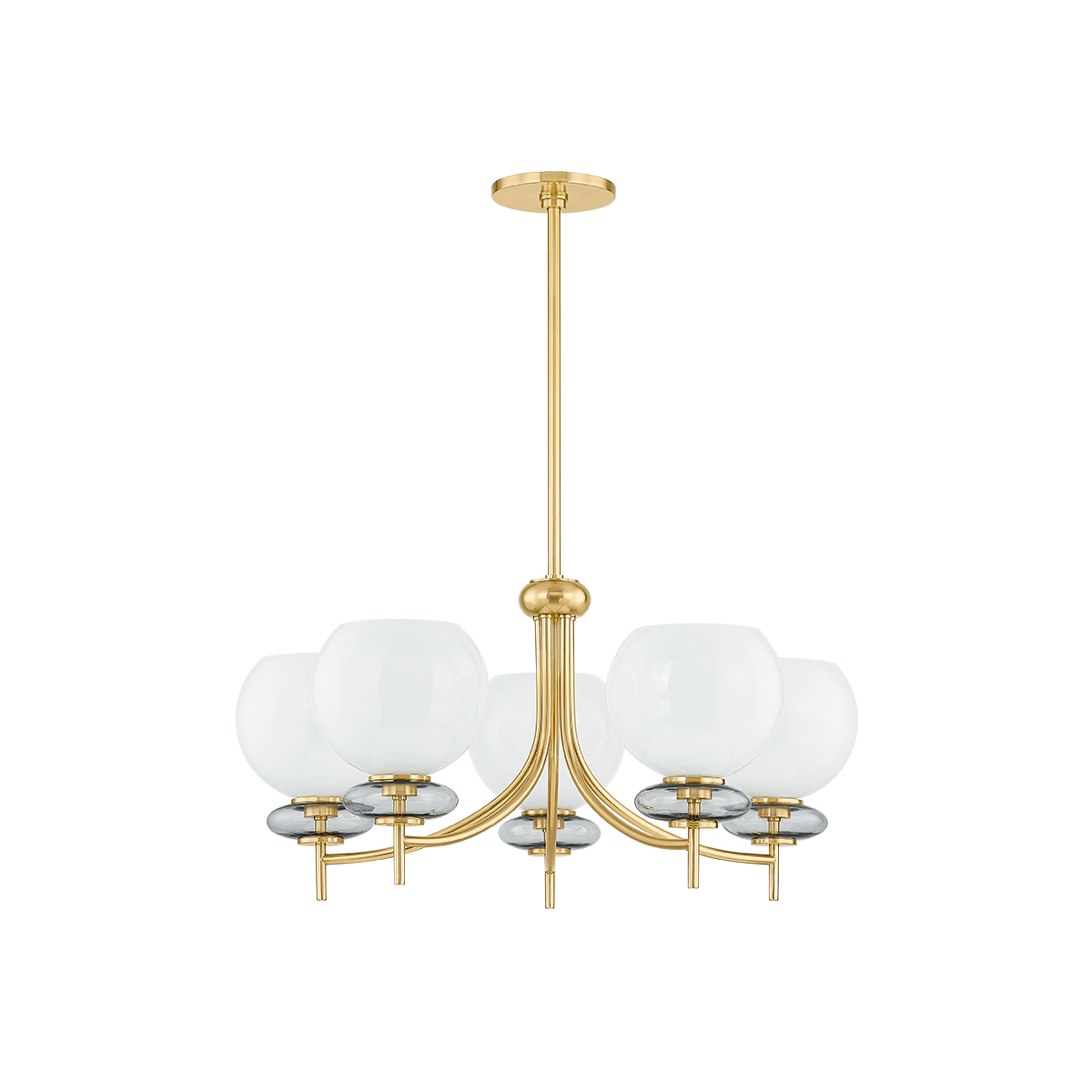 Mitzi ALEXIA AGED BRASS 30W x 15H Chandelier