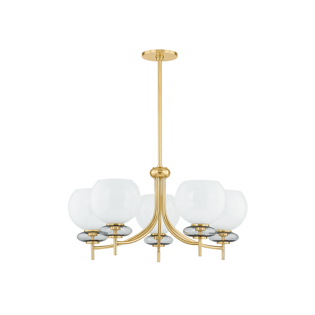 Mitzi ALEXIA AGED BRASS 30W x 15H Chandelier