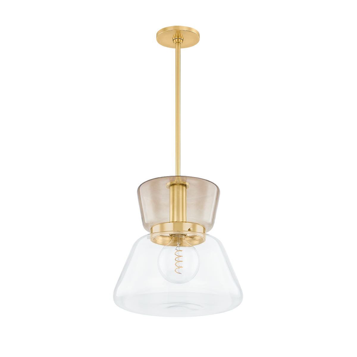 Mitzi ELODIE AGED BRASS 15W x 15.25H Pendant