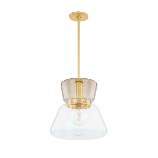 Mitzi ELODIE AGED BRASS 15W x 15.25H Pendant