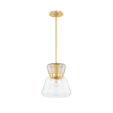Mitzi ELODIE AGED BRASS 10W x 11.5H Pendant