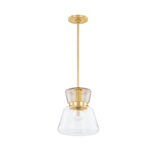 Mitzi ELODIE AGED BRASS 10W x 11.5H Pendant