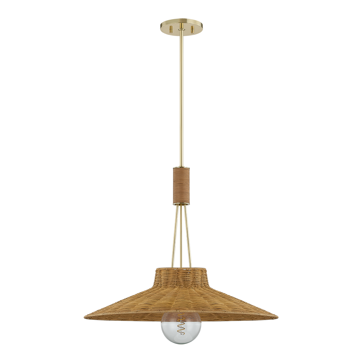 Mitzi LAUDINE AGED BRASS 24.5W x 22H Pendant