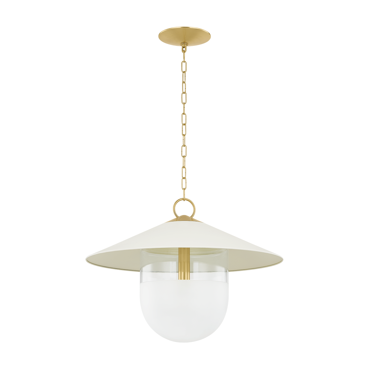 Mitzi RESSI AGED BRASS/SOFT CREAM 28W x 21H Pendant