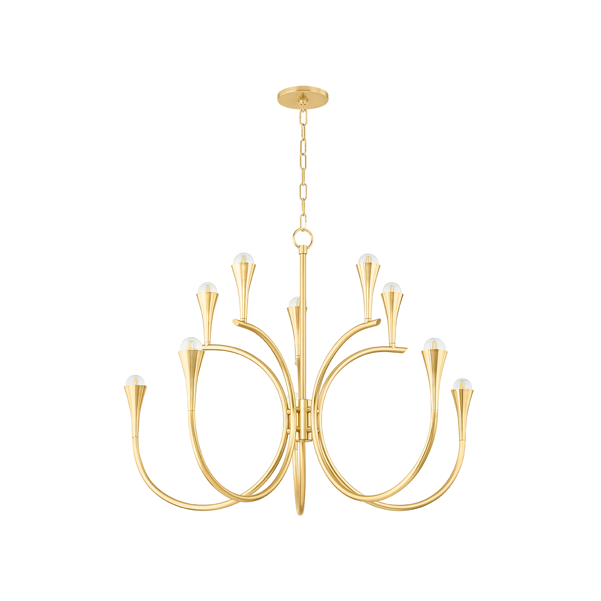Mitzi AVIANA AGED BRASS 38W x 29H Chandelier