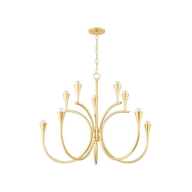 Mitzi AVIANA AGED BRASS 38W x 29H Chandelier