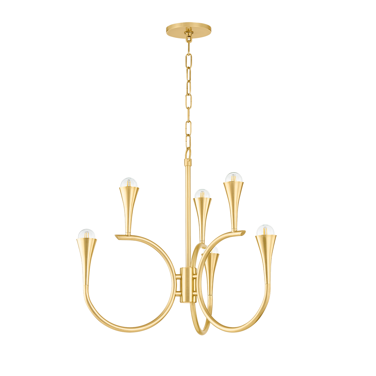 Mitzi AVIANA AGED BRASS 27W x 22.75H Chandelier