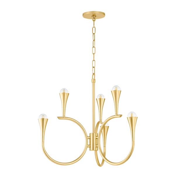 Mitzi AVIANA AGED BRASS 27W x 22.75H Chandelier