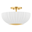 Mitzi Anne Aged Brass 15W x 7.75H Flush Mount