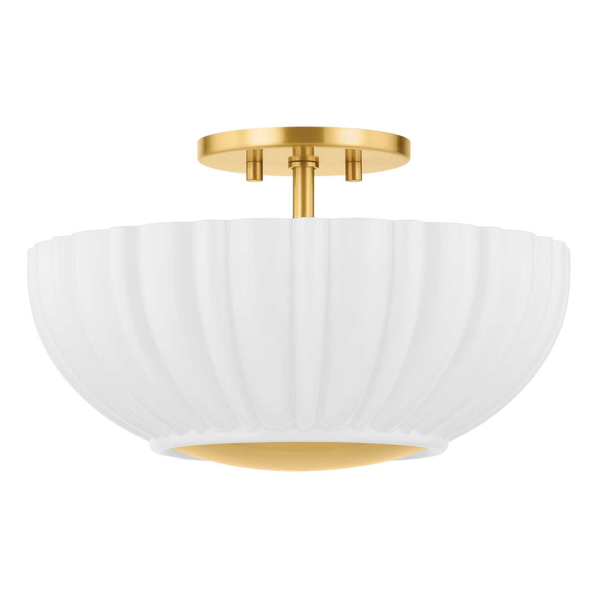 Mitzi Anne Aged Brass 15W x 7.75H Flush Mount