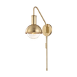 Mitzi Riley Aged Brass 6.25W x 24H Wall Sconce