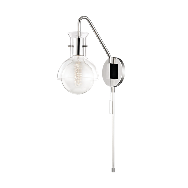 Mitzi Riley Polished Nickel 6.25W x 24H Wall Sconce