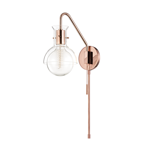 Mitzi Riley Polished Copper 6.25W x 24H Wall Sconce