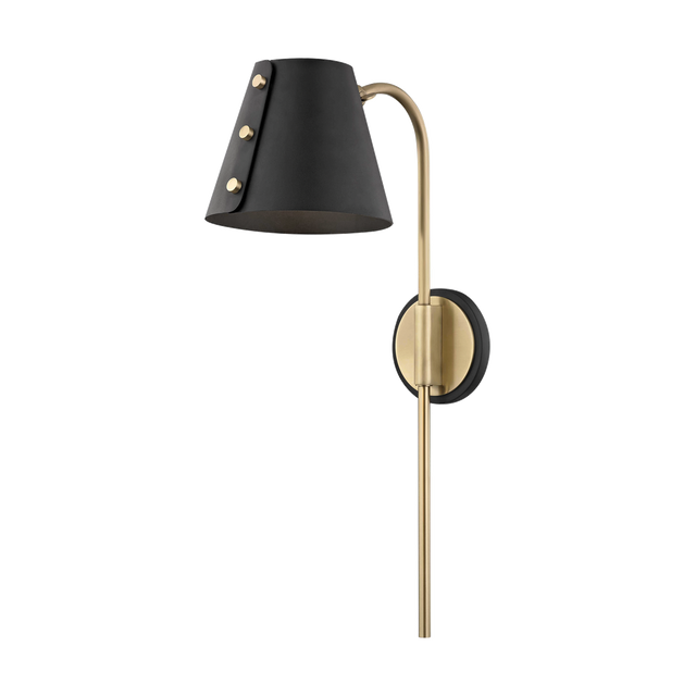 Mitzi Meta Aged Brass/black 6.75W x 22H Wall Sconce
