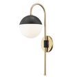 Mitzi Renee Aged Brass/black 6.25W x 20H Wall Sconce