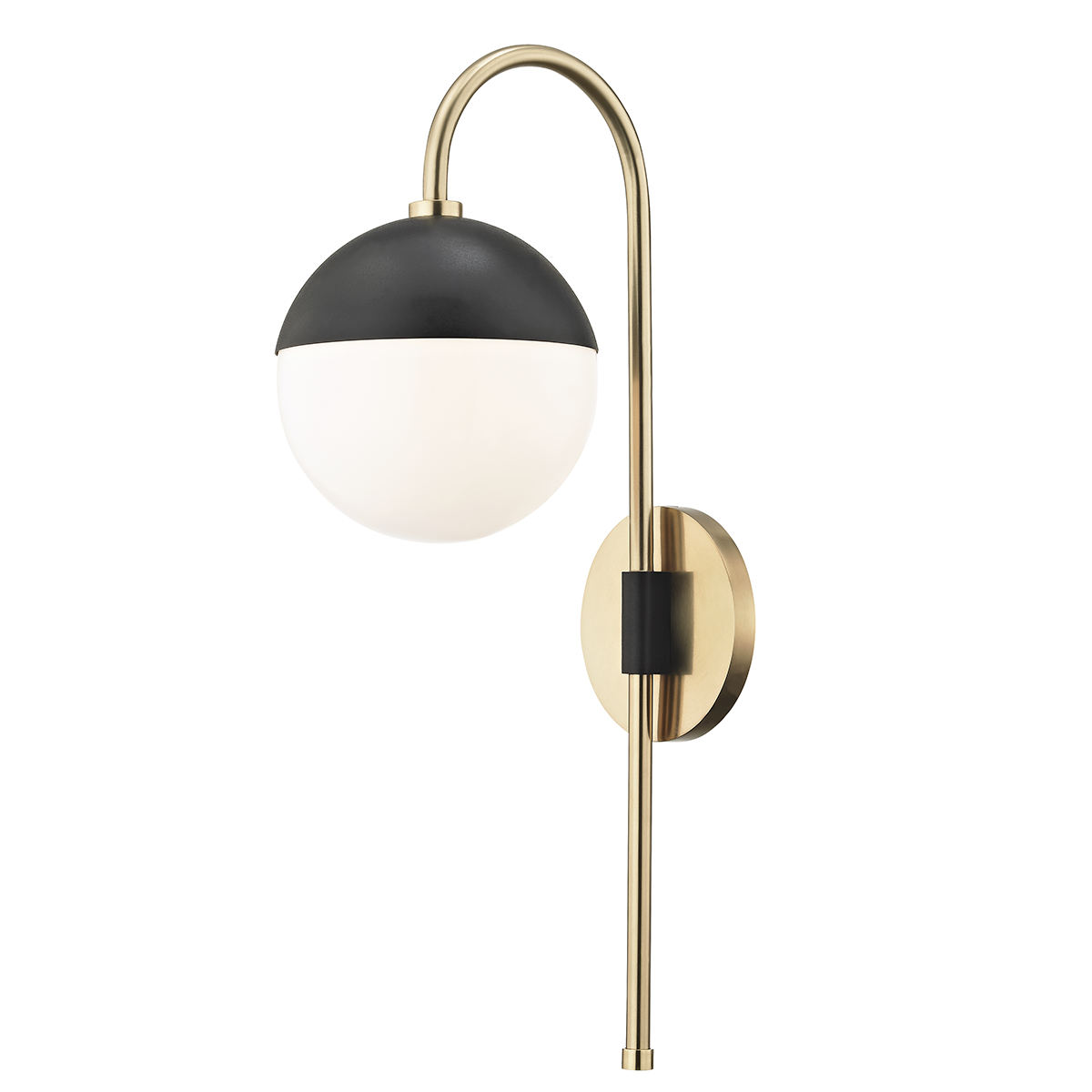 Mitzi Renee Aged Brass/black 6.25W x 20H Wall Sconce
