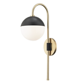 Mitzi Renee Aged Brass/black 6.25W x 20H Wall Sconce