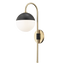 Mitzi Renee Aged Brass/black 6.25W x 20H Wall Sconce