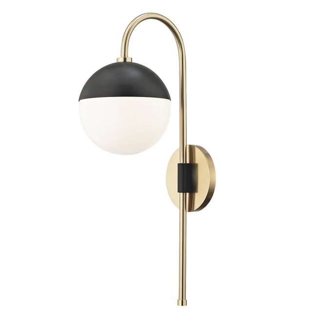 Mitzi Renee Aged Brass/black 6.25W x 20H Wall Sconce